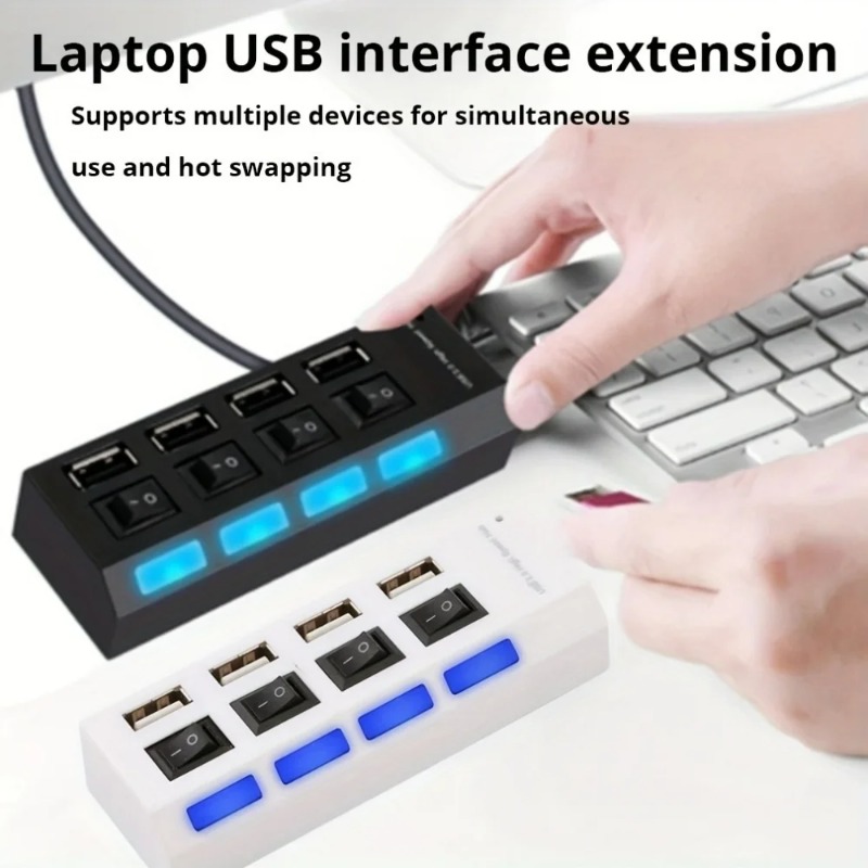 USB 2.0 Hub 4/7 Port Splitter  - огляд і ціна Laptop Accessories Productivity