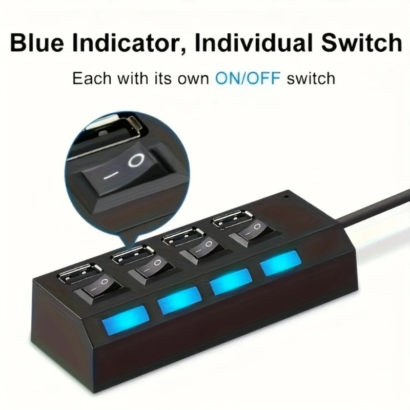 USB 2.0 Hub 4/7 Port Splitter  - огляд і ціна Laptop Accessories Productivity