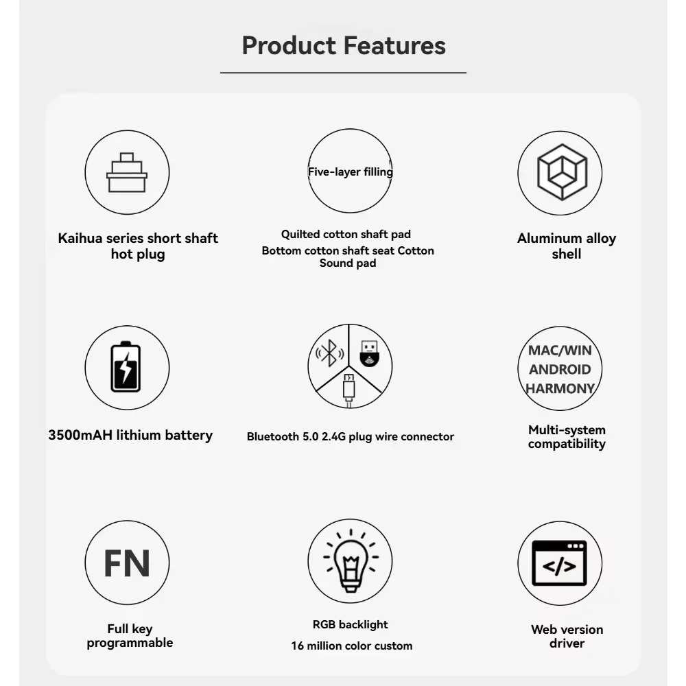Keydous AJ68 Mechanical Keyboa - огляд і ціна Laptop Accessories Productivity