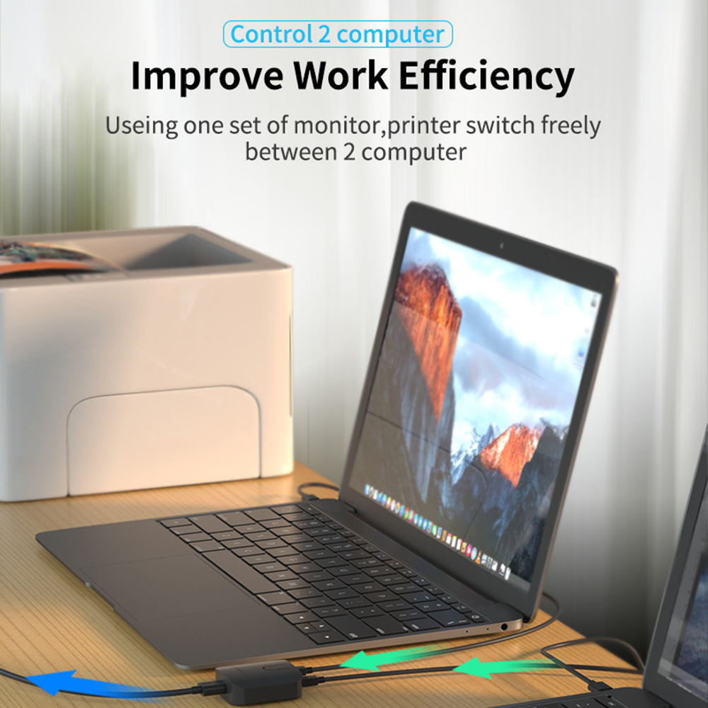 2X1 KVM Switch Box Selector Du - огляд і ціна Monitor Portable Usb